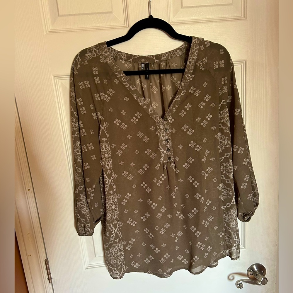 Green sheer Maurice’s blouse